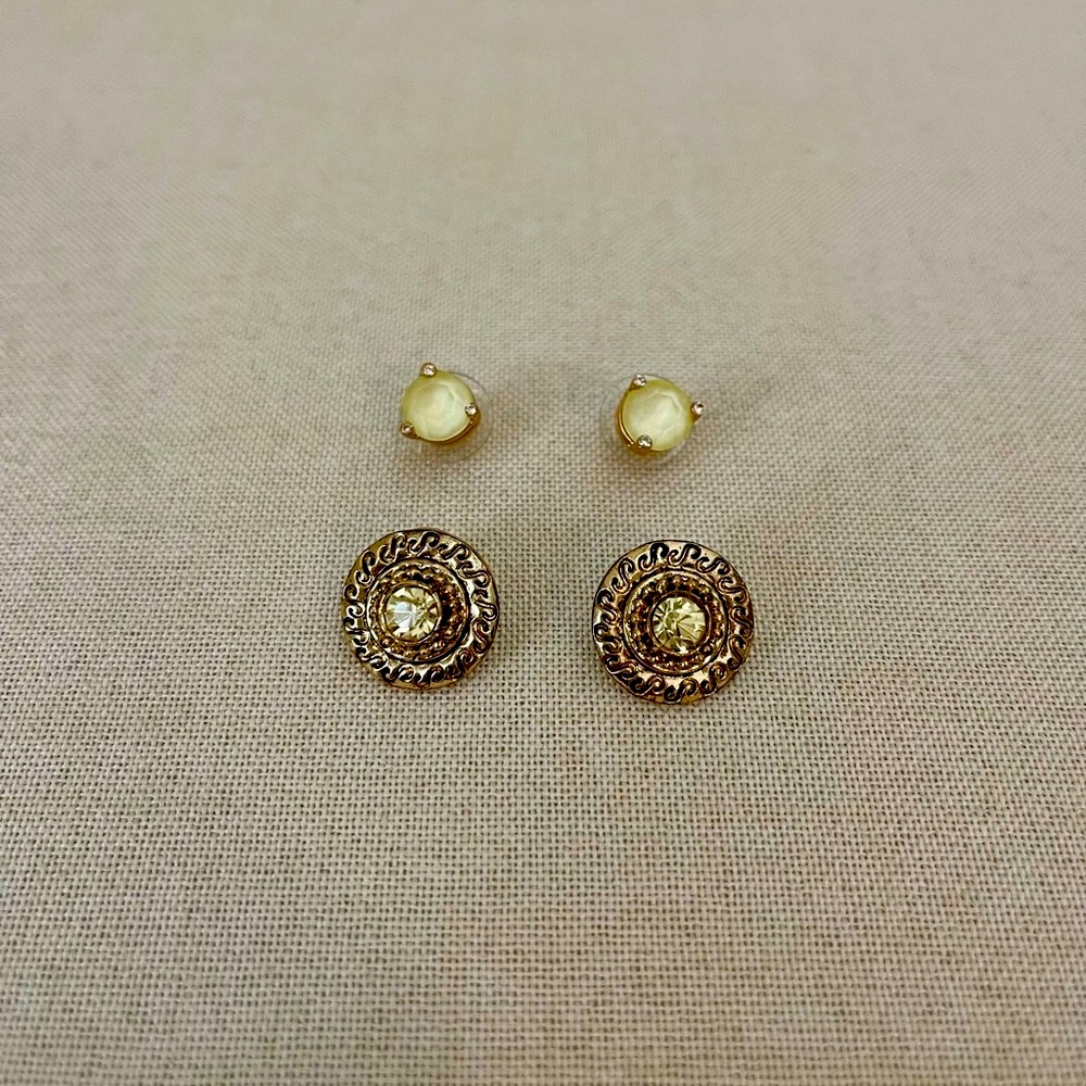 Francesca’s Collections Yellow and Gold Earrings Set